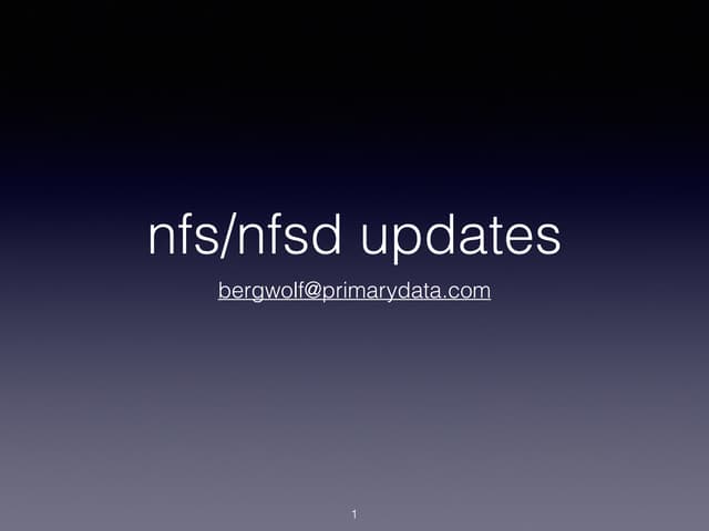 NFS updates for CLSF
