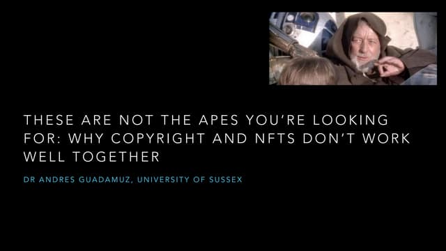 These are not the Apes you’re looking for: Why copyright and NFTs don’t work ...
