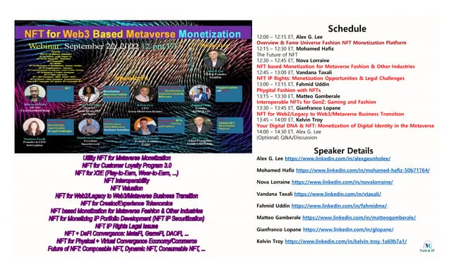 NFT for Web3 Based Metaverse Monetization Webinar.pdf