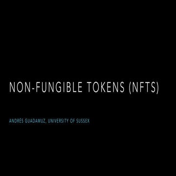 Non-fungible tokens (NFTs)