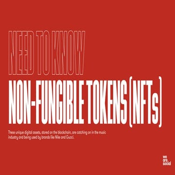 Need to Know: NFTs | We Are Social