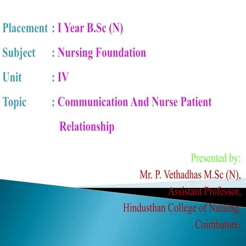 NF unit IV communication and nurse patient relationship.pptx