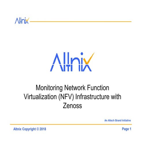 Monitoring Network Function Virtualization Infrastructure (NFVI) with Zenoss