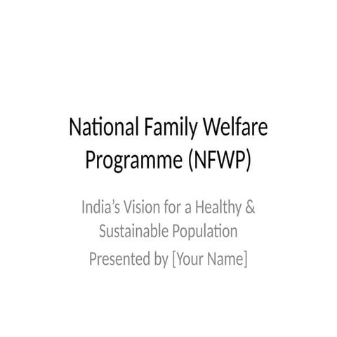 National family welfare programmebnnnnnmmmmnnnnnnnnnnn
