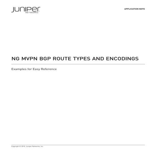 NG  MVPN BGP ROUTE TYPES AND ENCODINGS