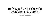 đừNg để 25 tuổi mới chống lão hóa