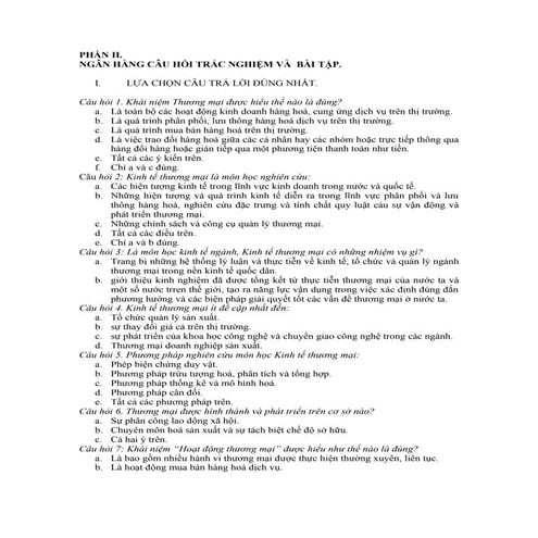 Ngan hang cau hoi nganh thuong mai
