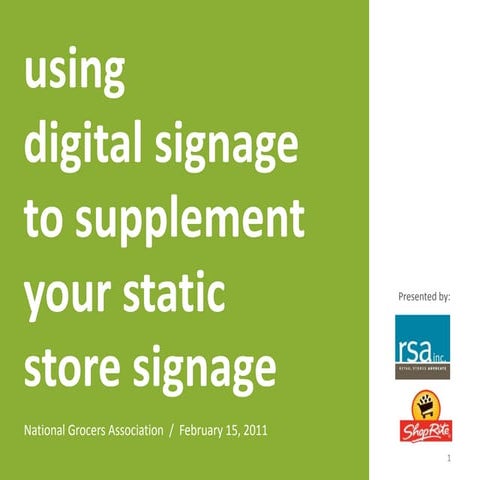 Digital Signage for Supermarkets