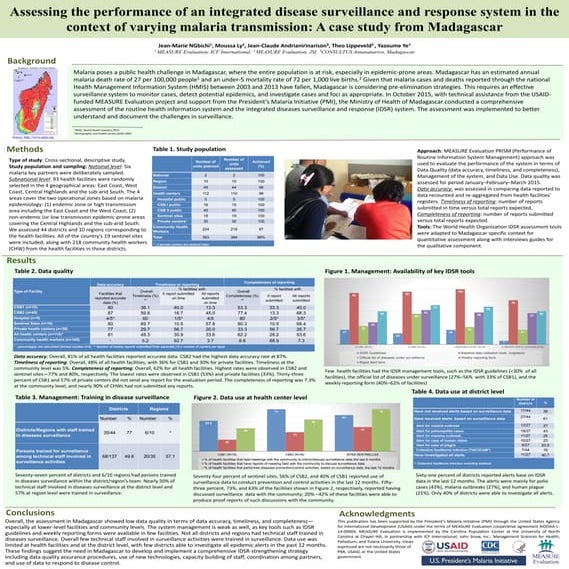 Assessing the performance of an integrated disease surveillance and response ...