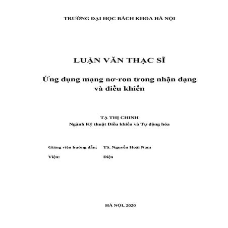 Ứng dụng mạng nơ-ron trong nhận dạng và điều khiển.pdf
