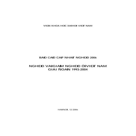Ngheo và giam ngheo của VN 1993-2004