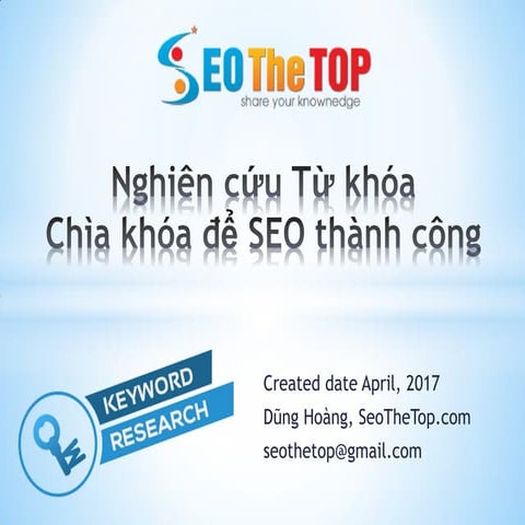 Nghiên cứu từ khóa Chìa khóa để SEO thành công