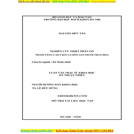 Nghiên cứu nhiệt phân gỗ nhằm nâng cao chất lượng sản phẩm than hoa.doc