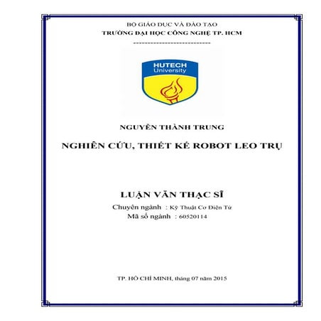 Nghiên cứu, thiết kế robot leo trụ​