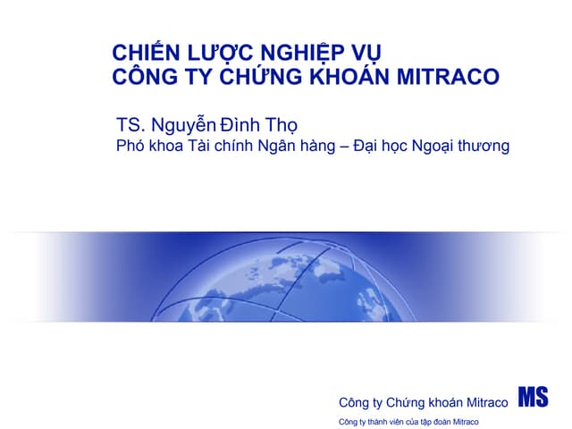 Nghiệp vụ Mitraco Securities