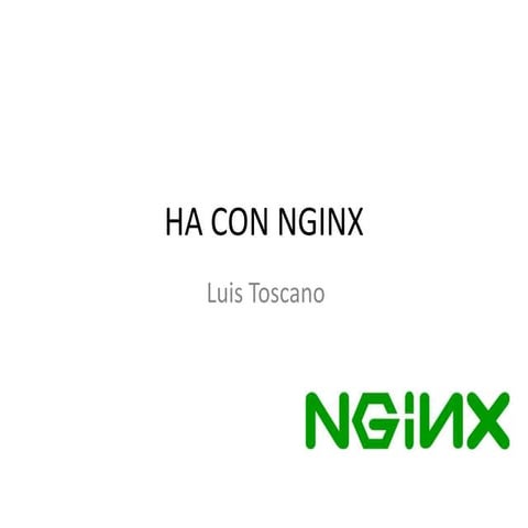 Taller HA y Balanceo de Cargas con NIGX.