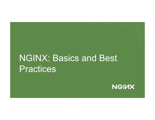 NGINX ADC: Basics and Best Practices