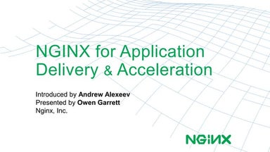 NGINX for Application Delivery & Acceleration
