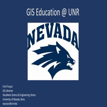 Nevada Geographic Information Society Presentation. May 5, 2014