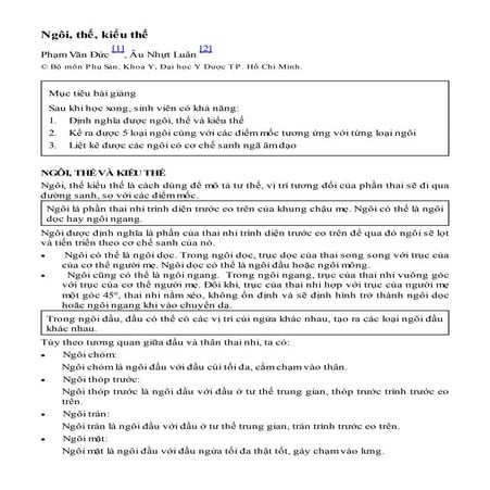 NGÔI, THẾ, KIỂU THẾ