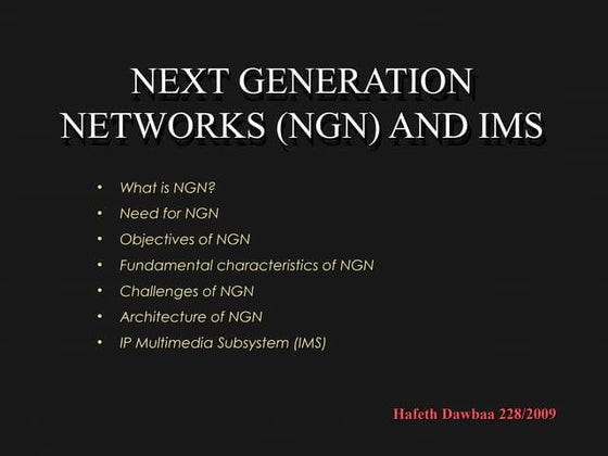 NGN Next Generation Networks | PPT