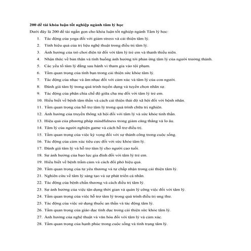 200 de tai khoa luạn tot nghiep nganh tam ly hoc