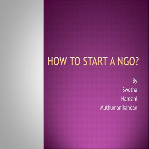 Non-Governmental Organization (NGO) 