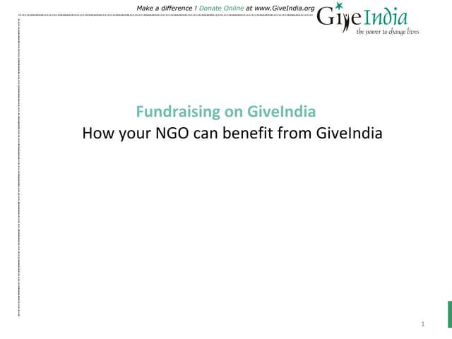 Fundraising with GiveIndia