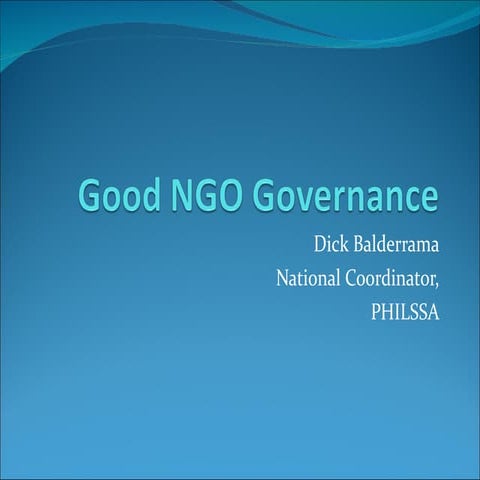 Good NGO Governance