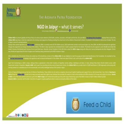 Ngo in jaipur–what it serves
