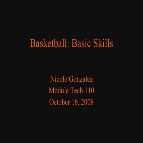 Basketball: Basic Skills