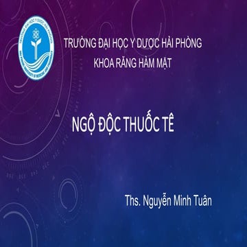 NGỘ ĐỘC TÊ CƠ BẢN VỀ ĐỀ TỤA VÀ NGUYÊN LÝ