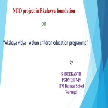 Ngo project presentation by s sreekanth