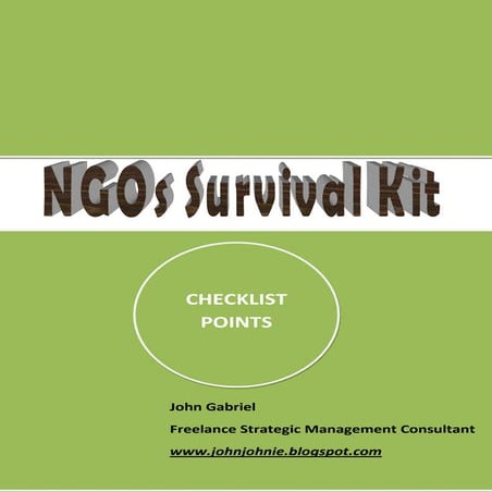 NGOs survival kit