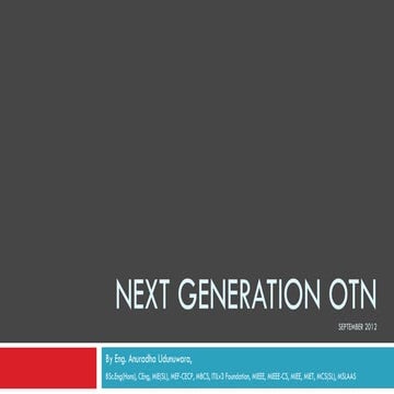 Next Generation OTN