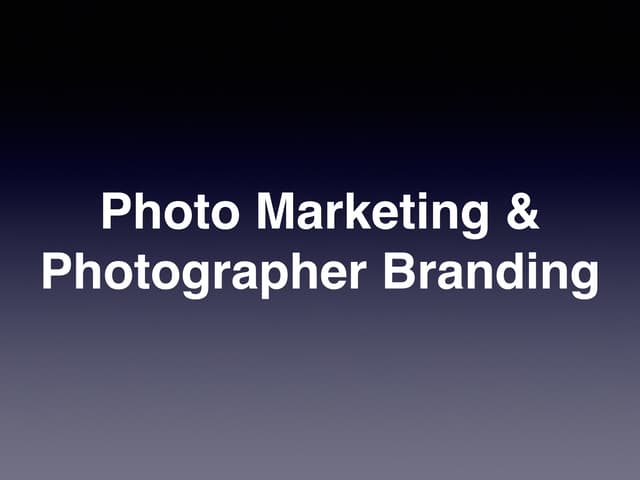 Photo marketing and photographer br...