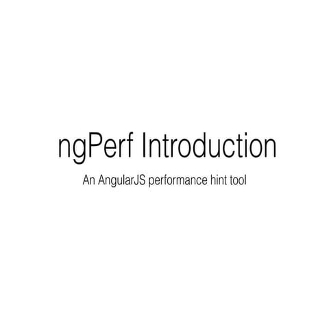 Angular performance hint tool | PPT image.