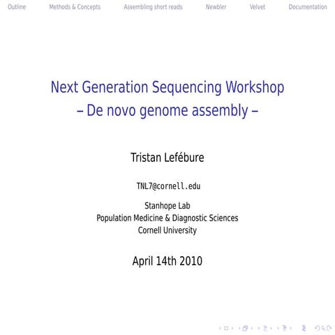 De novo assemble for NGS