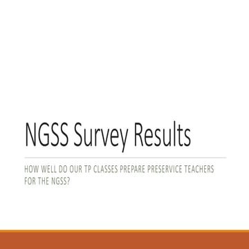 NGSS survey results
