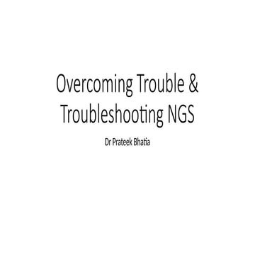 NGS_troubleshootring clincial practrice guidelines | PPTX