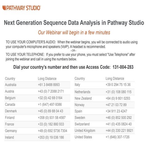Next Generation Sequence with Pathway Studio