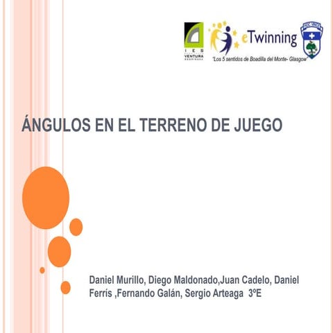 áNgulos en el terreno de juego