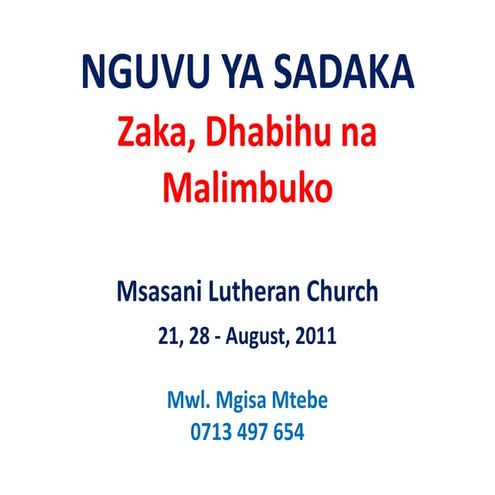 Nguvu ya sadaka | PDF