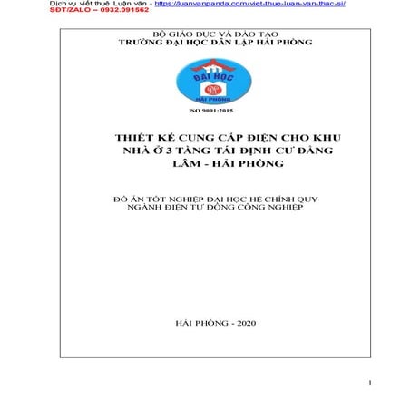 luan van thac si thiet ke cung cap dien cho khu nha 3 tang