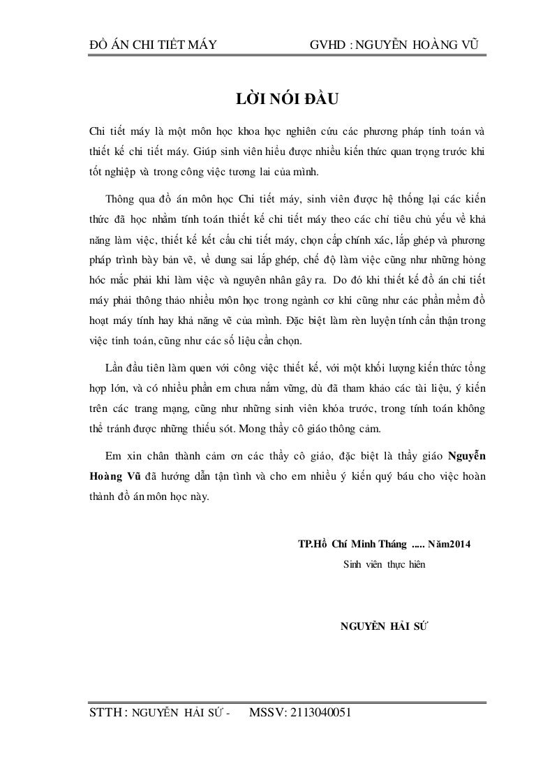 đồ án chi tiết máy-nguyễn hải sứ - SlideShare