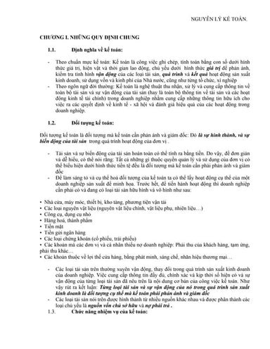 Giáo trình nguyên lý kế toán rất chi tiết 