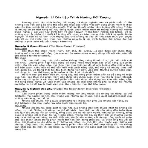 Các nguyên lý Hướng đối tượng