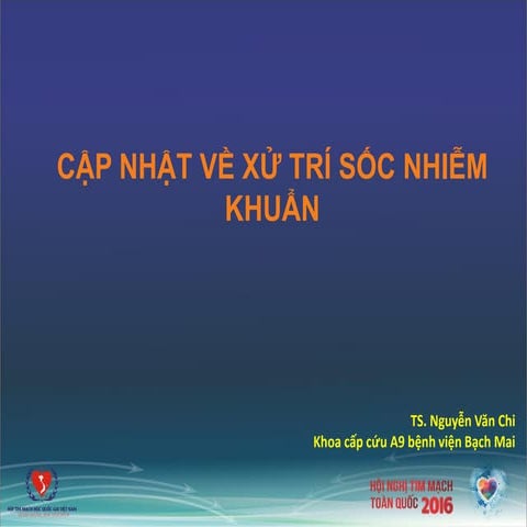 cập nhật xử trí sốc nhiễm khuẩn