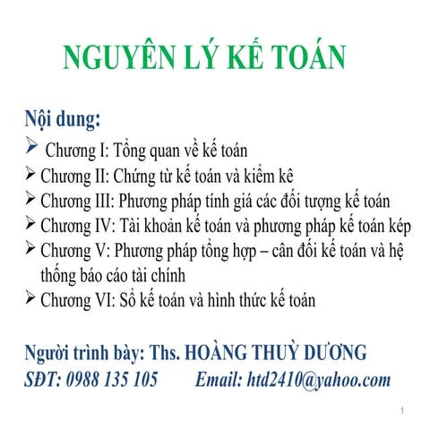 Nguyên lý kế toán