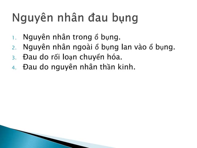 Nguyên nhân đau bụng